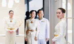 สวยจับใจในชุดไทย "ออย นันทิสา" เจ้าสาว "ต๊อบ CEO คิงเพาเวอร์"