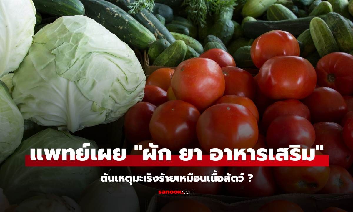 ช็อก! แพทย์เผย "ผัก ยา อาหารเสริม” ต้นเหตุมะเร็งร้ายเหมือนเนื้อสัตว์ ?