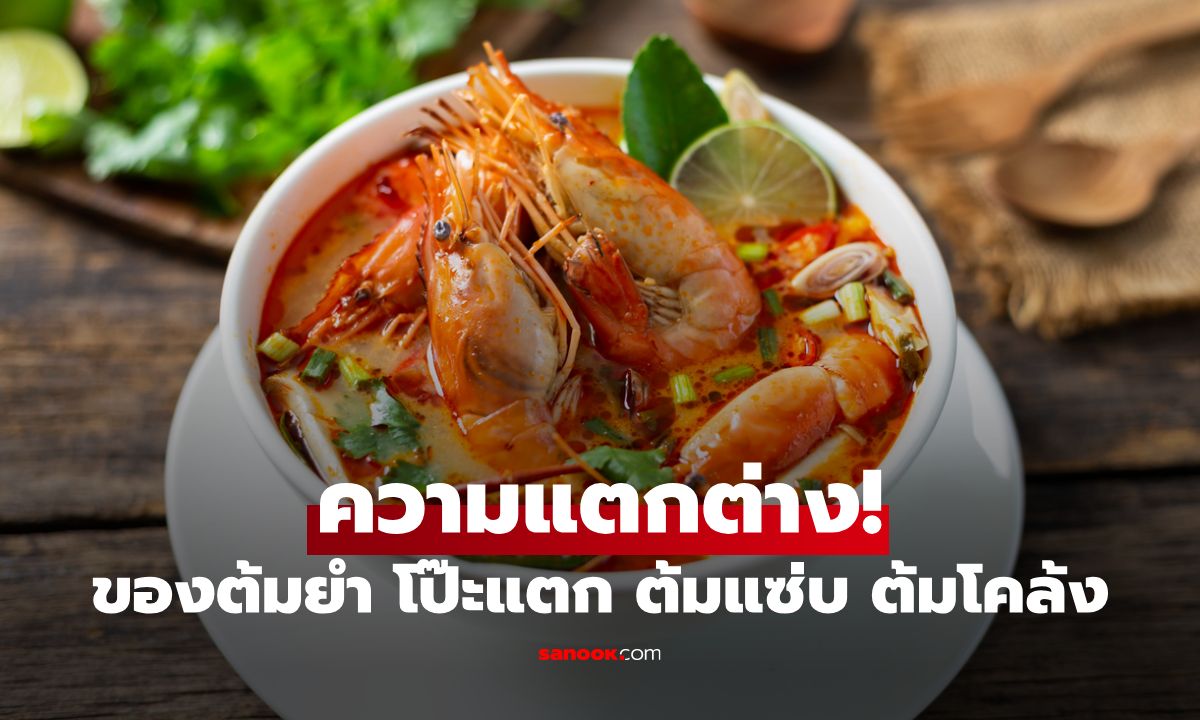 ต้มยำ โป๊ะแตก ต้มแซ่บ ต้มโคล้ง: ความแตกต่างที่นักชิมต้องรู้