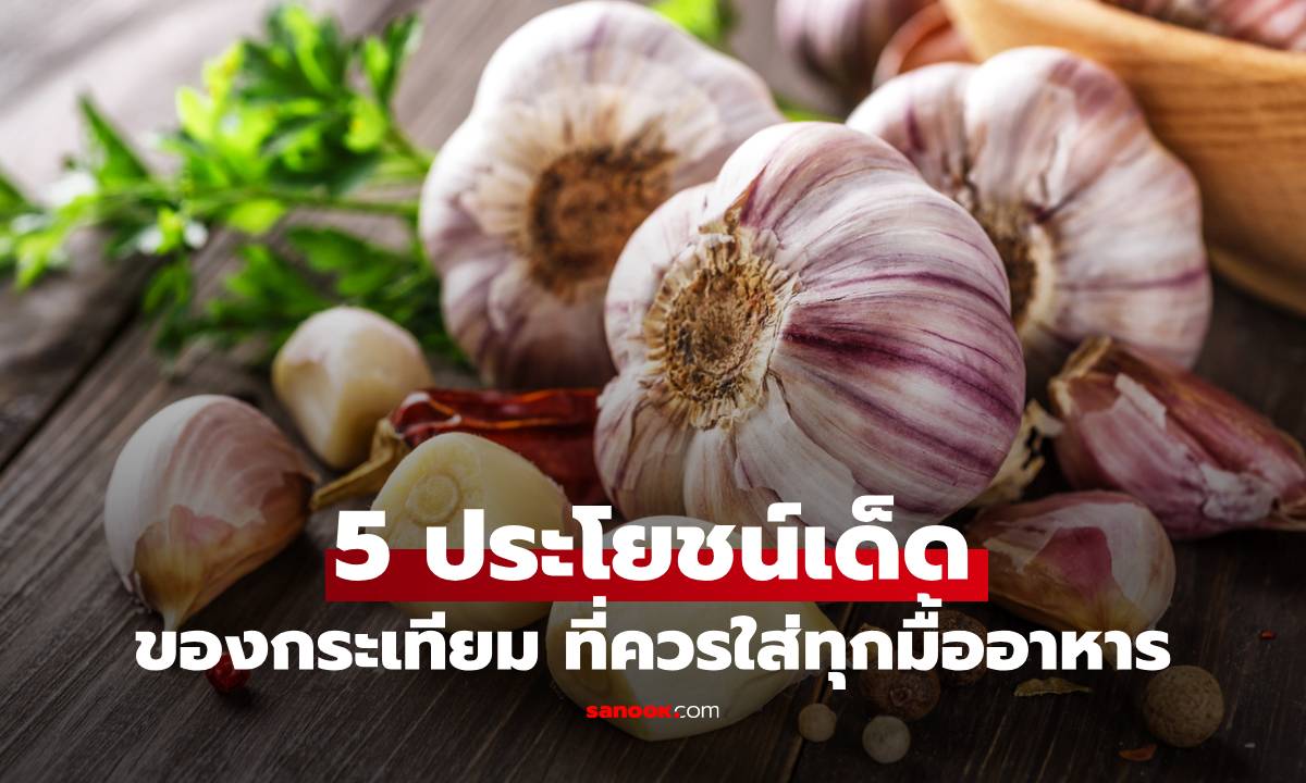 5 ประโยชน์เด็ดของกระเทียม ที่ทำให้คุณควรใส่ทุกมื้ออาหาร