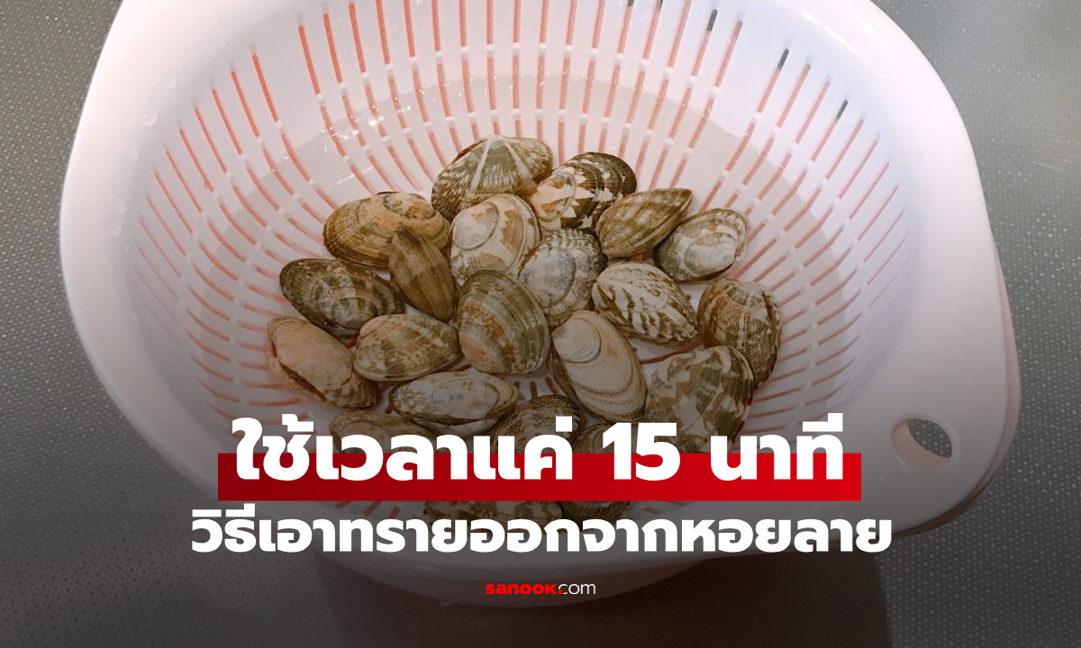 ทริกจากญี่ปุ่น วิธีเอาทรายออกจากหอยลาย ภายใน 15 นาที โดยไม่ต้องใช้เกลือ