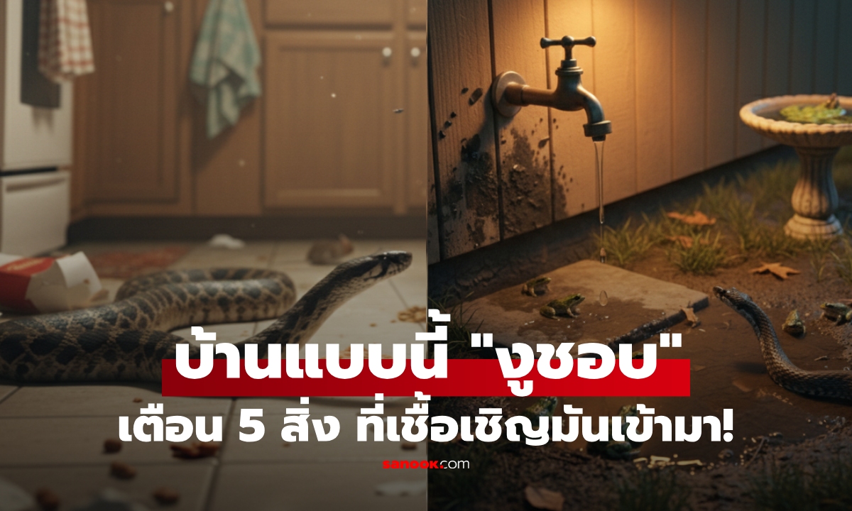บ้านที่มี 5 สิ่งนี้ เชื้อเชิญ “งูเข้ามาเยือน” ได้ง่ายๆ อาศัยอยู่ทุกวันรีบกำจัดซะ!