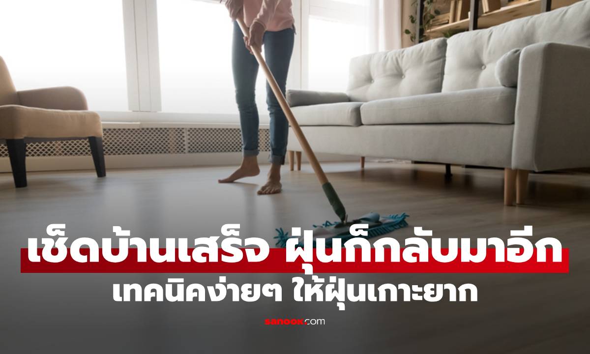 ทำไมเพิ่งเช็ดบ้านเสร็จ ฝุ่นก็กลับมาอีก? เทคนิคง่ายๆ ให้ฝุ่นเกาะยาก