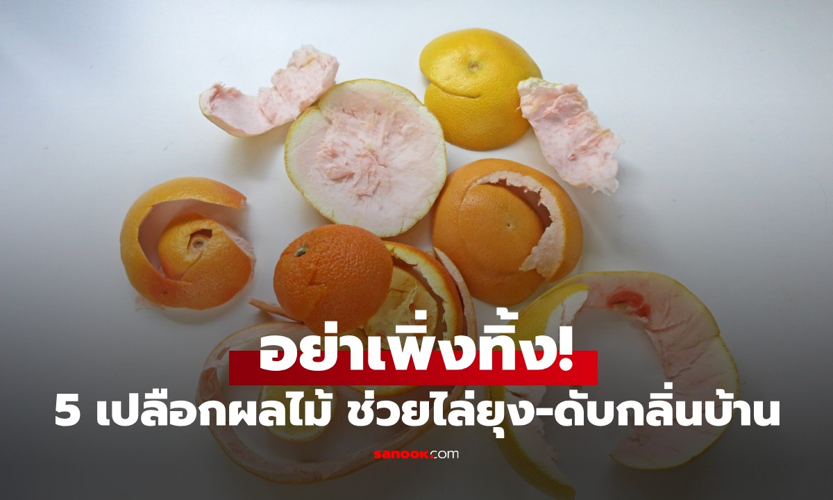 อย่าเพิ่งทิ้ง! 5 เปลือกผลไม้ ช่วยไล่ยุง-ดับกลิ่นบ้าน หอมฟุ้งอย่างมีประสิทธิภาพ