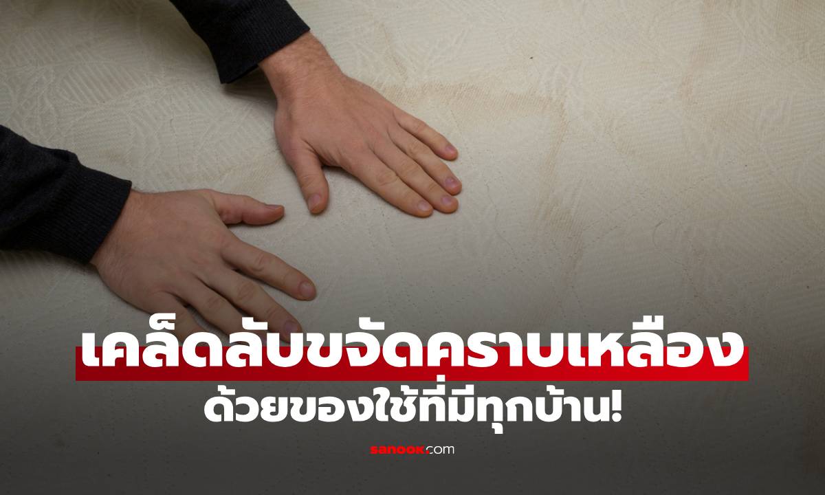 เคล็ดลับขจัดคราบเหลืองบนที่นอนง่ายๆ ด้วยของใช้ในครัวที่มีทุกบ้าน!