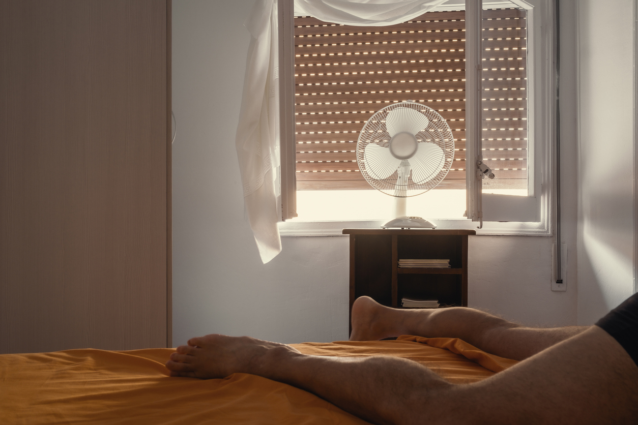 เปิดพัดลมนอน