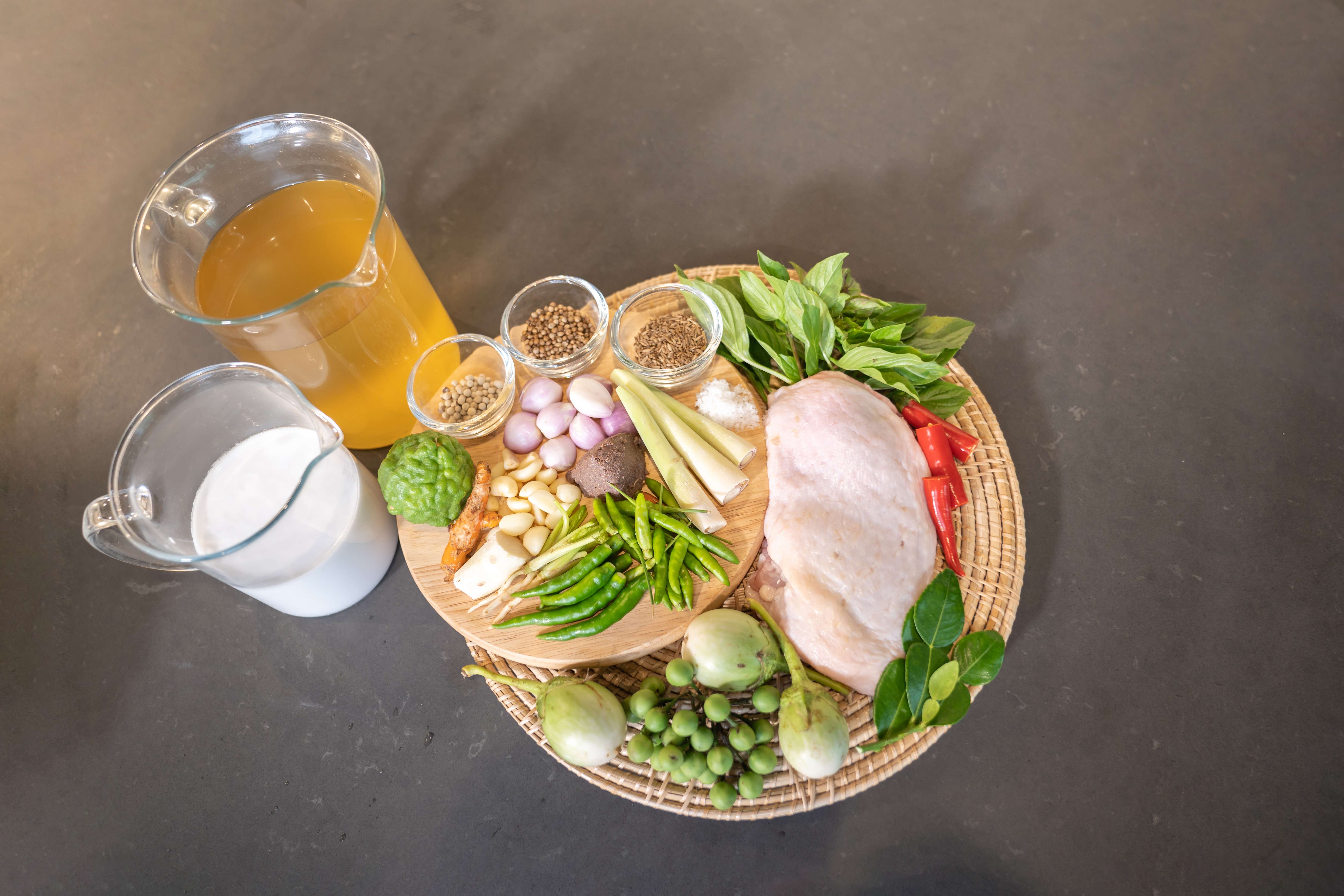 วัตถุดิบแกงเขียวหวานไก่