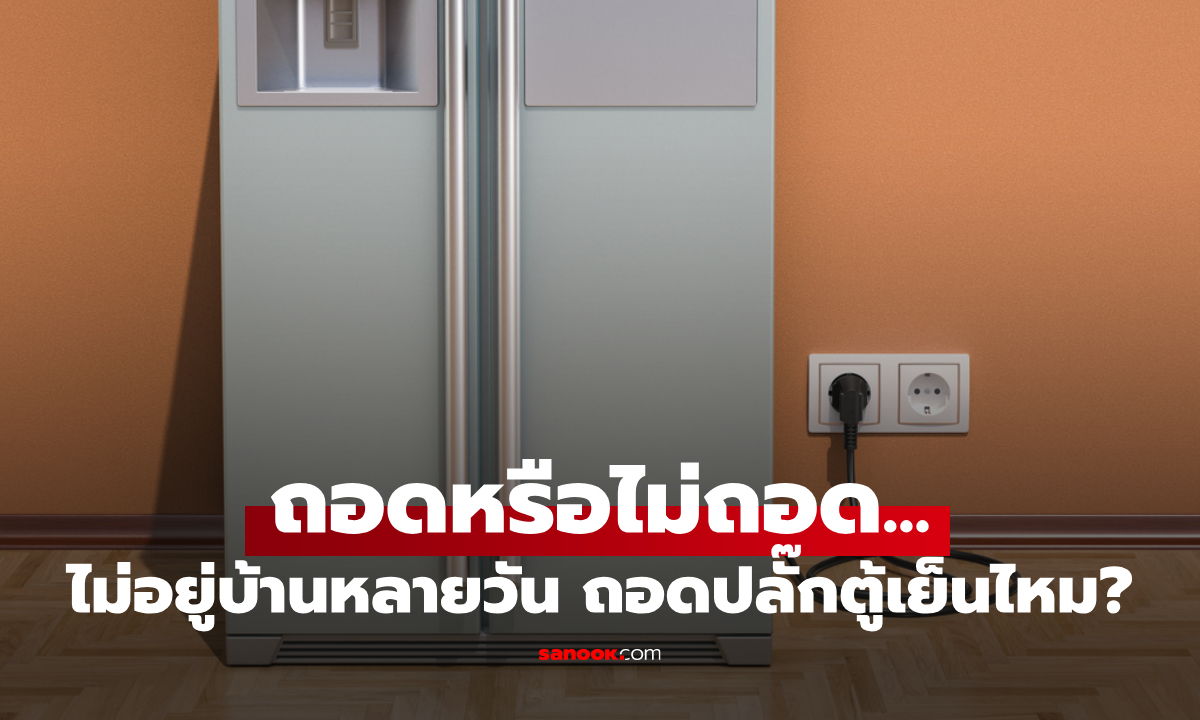 ถอดหรือไม่ถอด... ไม่อยู่บ้านหลายวัน ต้องถอดปลั๊กตู้เย็นไหม?