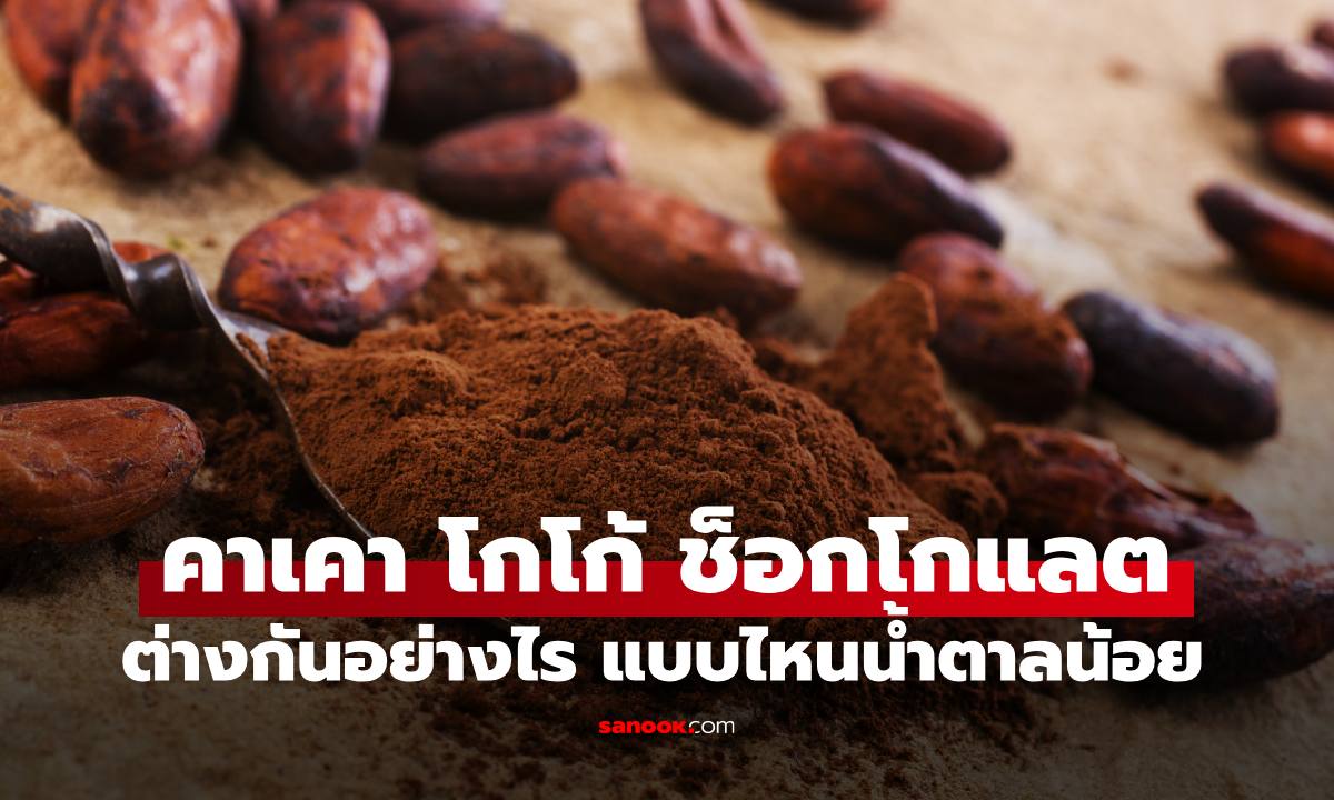 "คาเคา-โกโก้-ช็อกโกแลต" ต่างกันยังไง แบบไหนน้ำตาลน้อย ตอบโจทย์สุขภาพดี