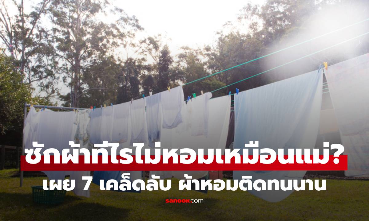 ซักผ้าทีไรไม่หอมเหมือนแม่? เผย 7 เคล็ดลับที่ทำให้ผ้าหอมติดทนนาน