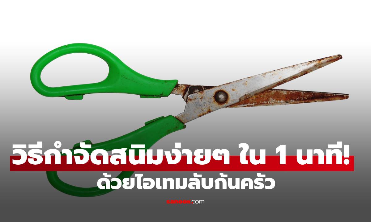 วิธีกำจัดสนิมง่ายๆ ใน 1 นาที! ด้วยไอเทมลับก้นครัว ไม่ต้องง้อน้ำยาสารเคมี