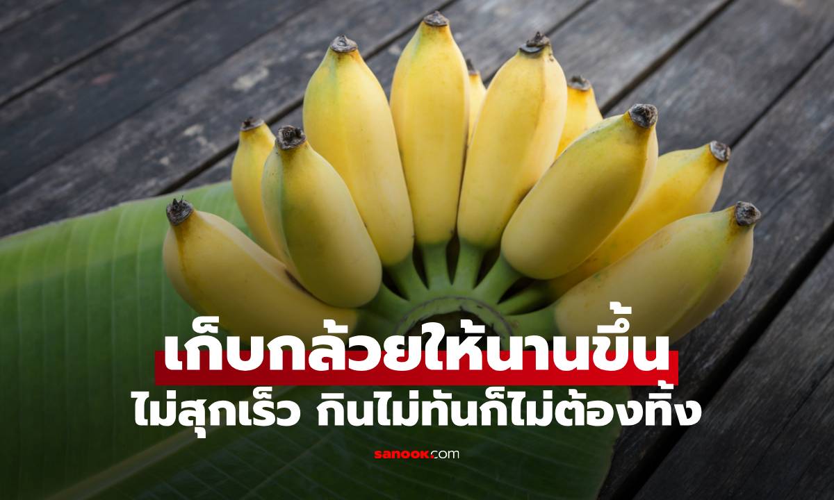 เคล็ดลับเก็บกล้วยให้นานขึ้น ไม่สุกเร็ว กินไม่ทันก็ไม่ต้องทิ้ง
