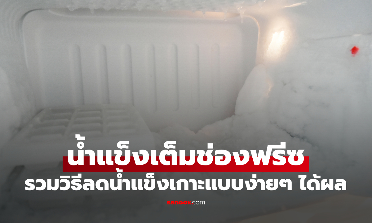 ตู้เย็นเป็นน้ำแข็งเต็มช่องฟรีซ แก้ยังไง? รวมวิธีลดน้ำแข็งเกาะแบบง่ายๆ ได้ผล