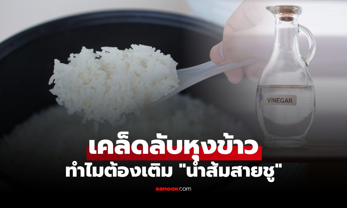 ภาพ3 เหตุผล ทำไมหลายบ้าน เลือกเติม "น้ำส้มสายชู" เพิ่ม ในการ "หุงข้าว"