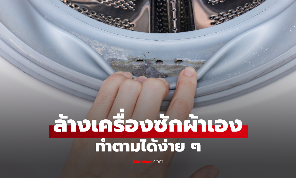 วิธีล้างเครื่องซักผ้าเอง ฝาบน-ฝาหน้า ลดกลิ่นอับ คราบดำติดผ้า ทำง่ายที่บ้าน