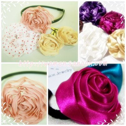 แฟชั่นอินเทรนด์ กิ๊บติดผม/ที่คาดผม ดอกไม้ใหญ่ ไฮโซ