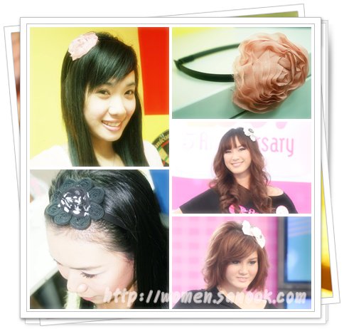 แฟชั่นอินเทรนด์ กิ๊บติดผม/ที่คาดผม ดอกไม้ใหญ่ ไฮโซ