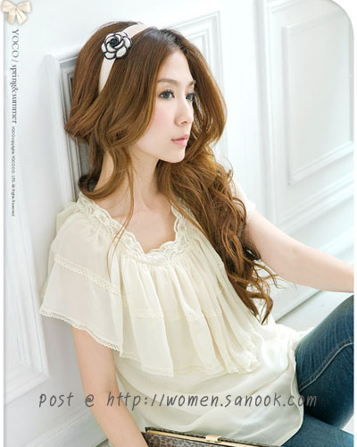 แฟชั่นอินเทรนด์ กิ๊บติดผม/ที่คาดผม ดอกไม้ใหญ่ ไฮโซ