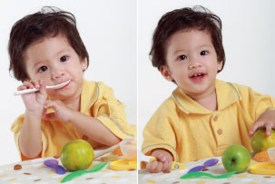 ตามไปดู เจ้าหนูหม่ำคำแรก