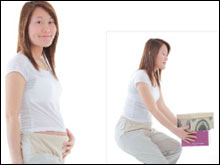 ท่าสบายสำหรับแม่ท้อง