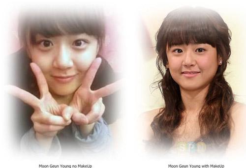 Moon Geun Young, ดาราไม่แต่งหน้า