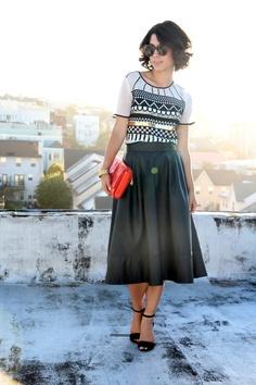 เทรนด์กระโปรง midi skirt