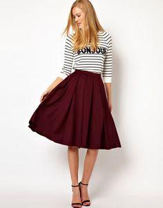 เทรนด์กระโปรง midi skirt