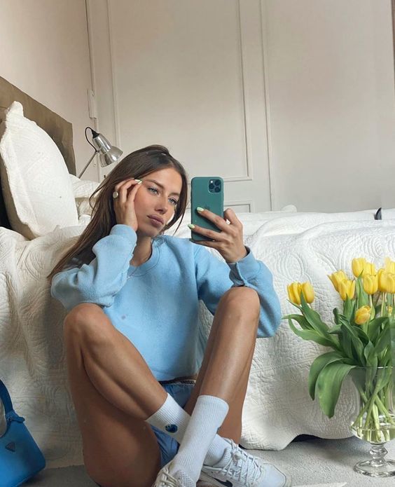 แฟชั่นโทนสีฟ้า