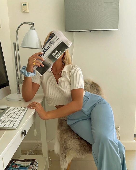 แฟชั่นโทนสีฟ้า