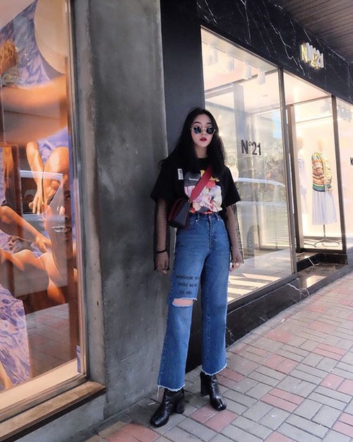 ไอเดียใส่เสื้อยืดโอเวอร์ไซส์