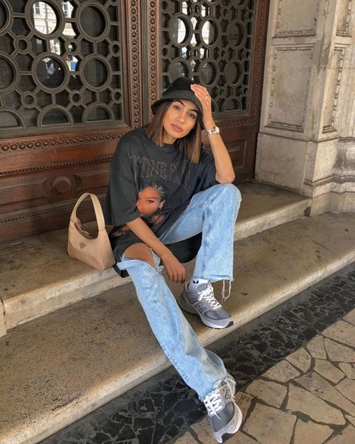 ไอเดียใส่เสื้อยืดโอเวอร์ไซส์