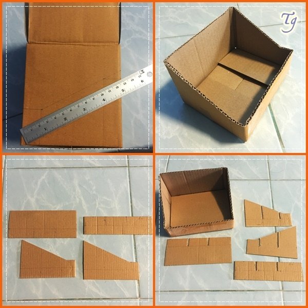 DIY กล่องใส่เครื่องสำอาง จากกล่องกระดาษ