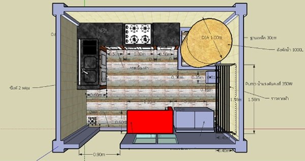 มาดูการต่อเติมหลังบ้านที่พื้นที่คับแคบ 3x4 เมตร