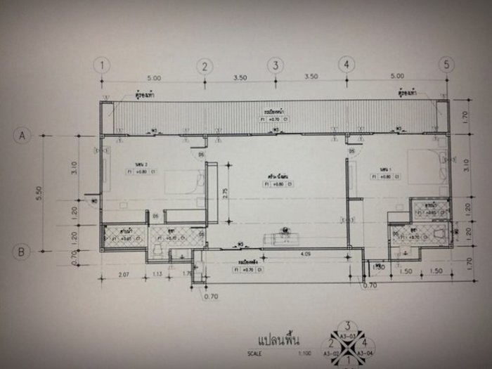 บ้านหน้ากว้างสไตล์รีสอร์ท 2 ห้องนอน 2 ห้องน้ำ ตกแต่งด้วยเส้นสายที่เรียบง่ายแต่ดูดี
