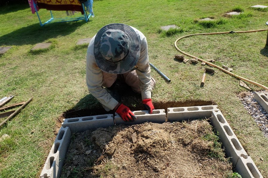 DIY “ทำแปลงผักจากอิฐบล็อก” ทำง่าย สวยงาม เป็นระเบียบ ด้วยงบประมาณ 1164 บาท