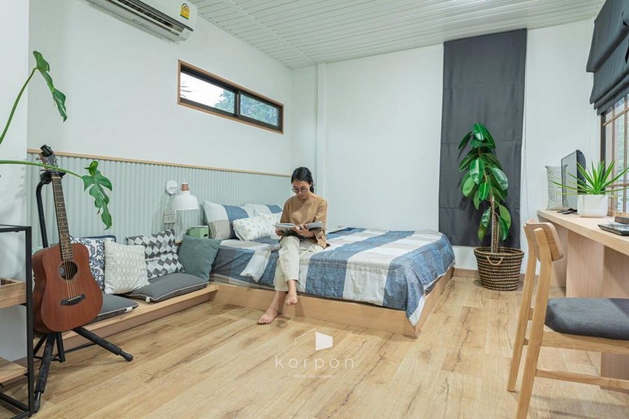 บ้านสำเร็จรูปสไตล์มินิมอล 1 ห้องนอน 1 ห้องน้ำ พื้นที่ใช้สอย 24 ตารางเมตร