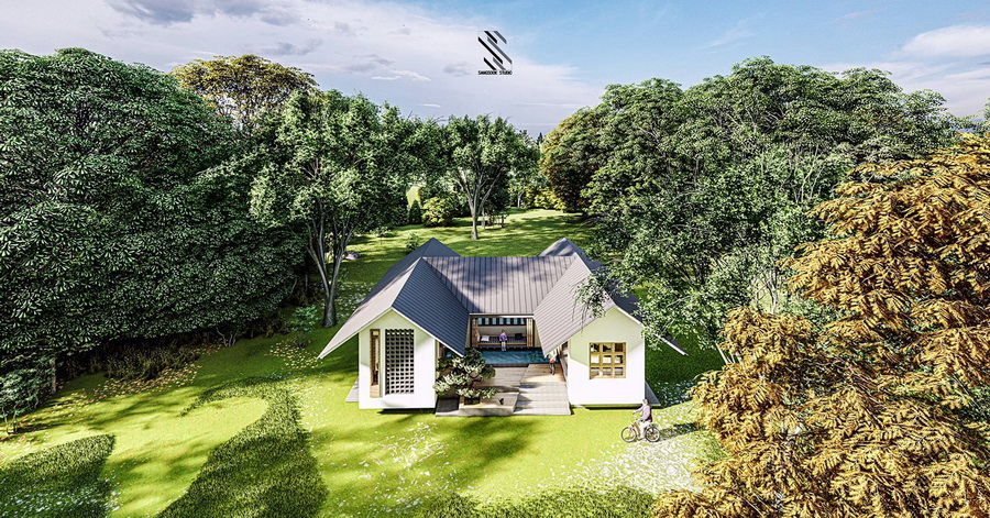 แบบบ้านสไตล์ญี่ปุ่น ดีไซน์รูปตัวยู U-Shape House พร้อมจัดสวนญี่ปุ่นไว้กลางบ้าน