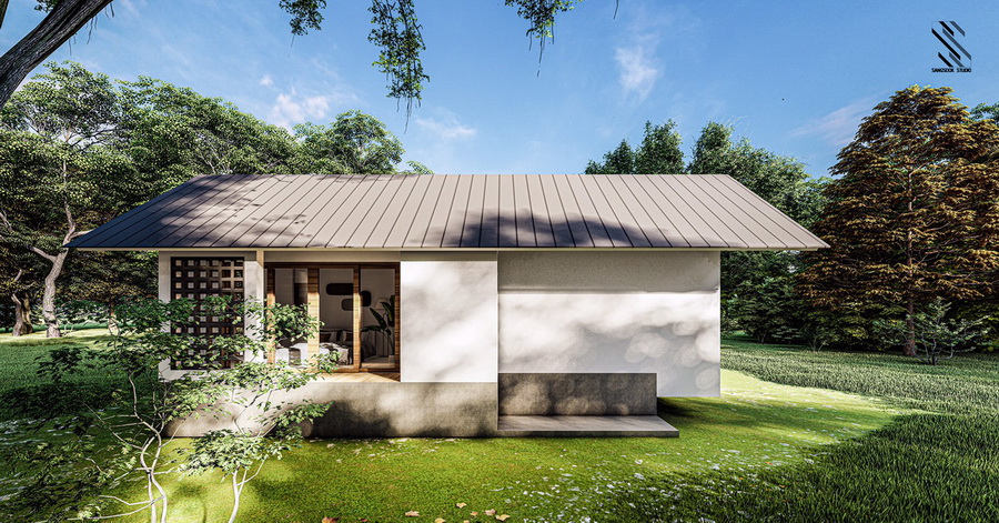 แบบบ้านสไตล์ญี่ปุ่น ดีไซน์รูปตัวยู U-Shape House พร้อมจัดสวนญี่ปุ่นไว้กลางบ้าน