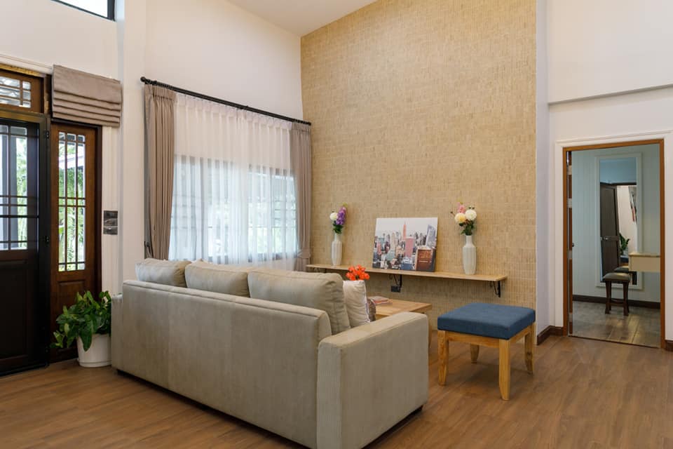 บ้านเดี่ยวชั้นเดียวเพื่อครอบครัวใหญ่ 3 ห้องนอน 4 ห้องน้ำ โรงจอดรถ 2 คัน พื้นที่ 380 ตรม