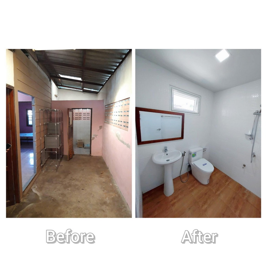 รีโนเวทบ้านใหม่สไตล์คอนเทมโพรารี สวยงามสะอาดตาในโทนสีขาว 2 ห้องนอน 2 ห้องน้ำ