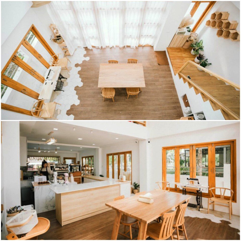 บ้านสามชั้นสไตล์มินิมอลพร้อมคาเฟ่ ชั้นล่างเป็นร้าน ชั้นบนเป็นบ้าน อบอุ่นด้วยงานไม้โทนสีคัสตาร์ด