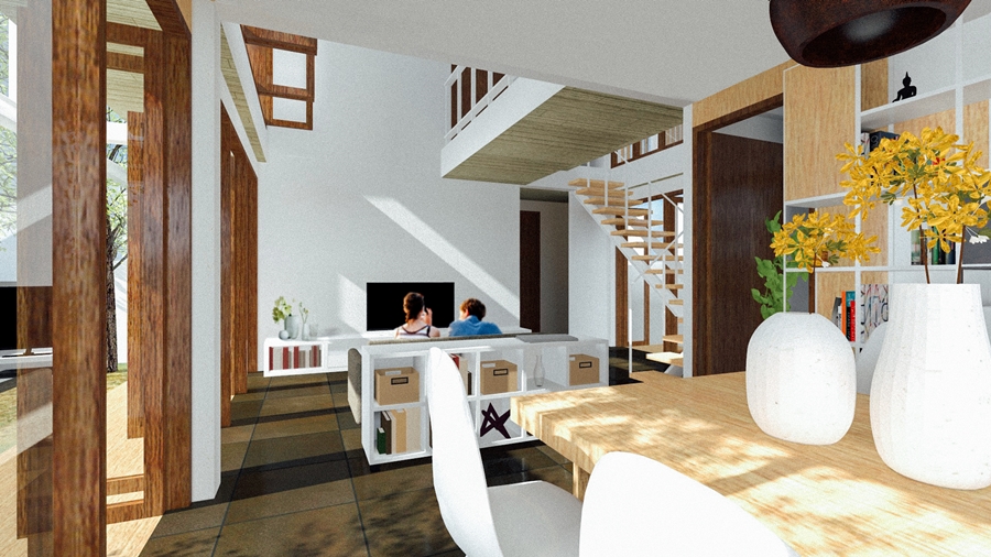 แบบบ้านแจกฟรี จาก ธอส แบบบ้านรักษ์โลกราคาไม่เกิน 2 ล้าน