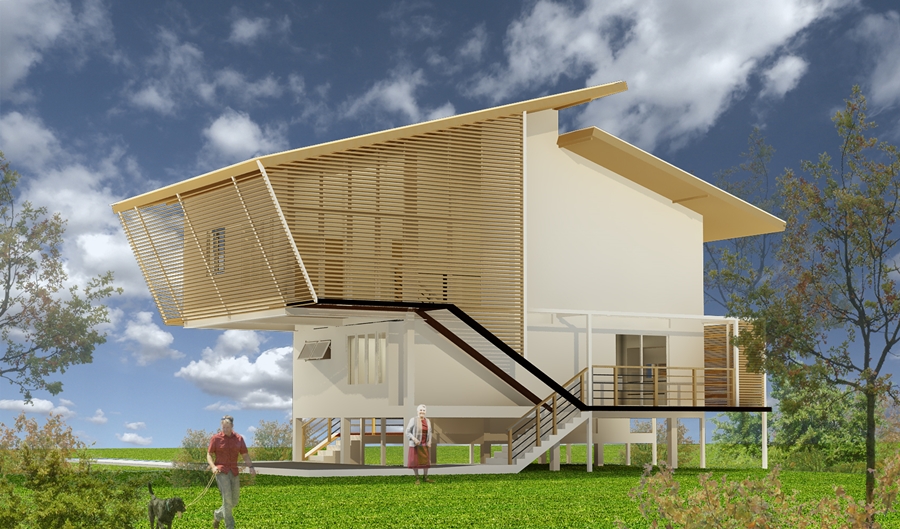 แบบบ้านแจกฟรี จาก ธอส แบบบ้านรักษ์โลกราคาไม่เกิน 2 ล้าน