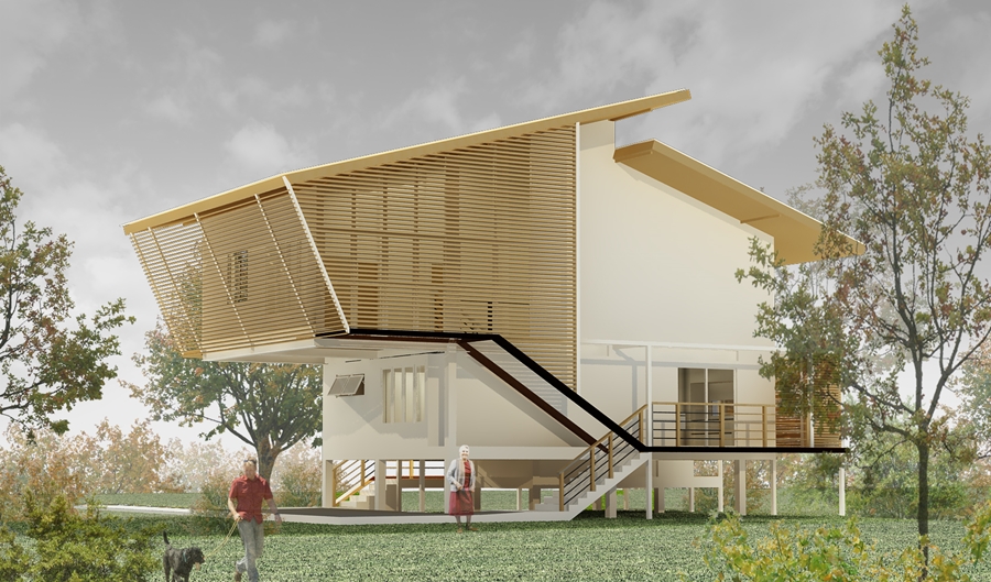 แบบบ้านแจกฟรี จาก ธอส แบบบ้านรักษ์โลกราคาไม่เกิน 2 ล้าน