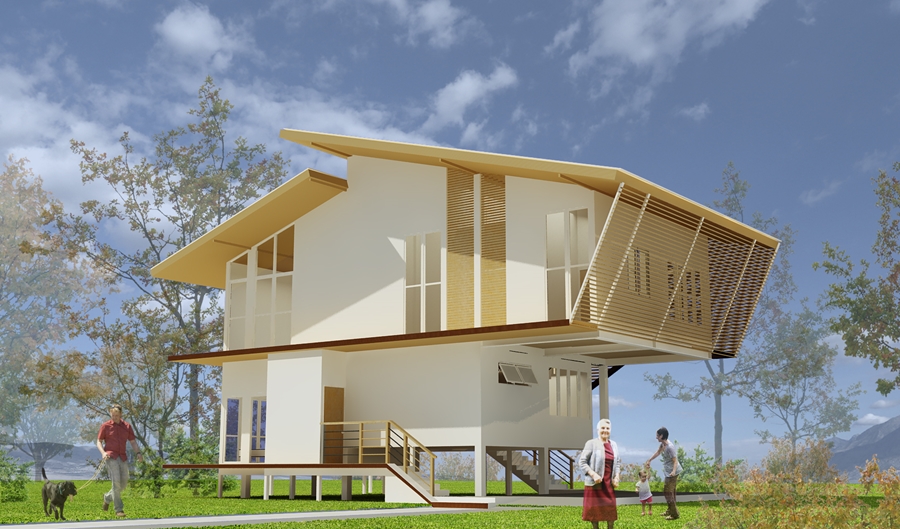 แบบบ้านแจกฟรี จาก ธอส แบบบ้านรักษ์โลกราคาไม่เกิน 2 ล้าน