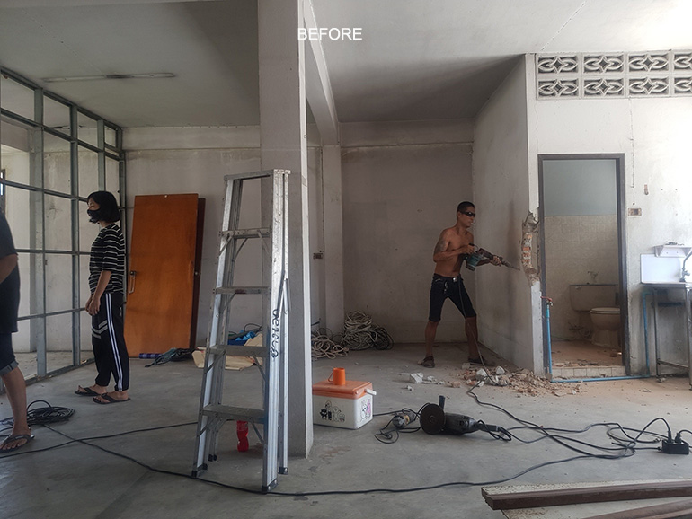 บ้านสบายๆ บรรยากาศรีสอร์ทที่พลิกโฉมจากห้องพักคนงานเก่าโทรม