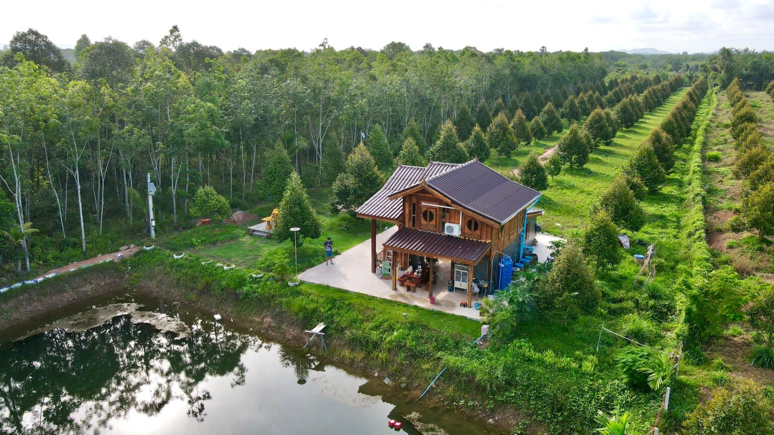 เจ้าของพาชมบ้านสวนในฝันห้อมล้อมด้วย “สวนทุเรียน”บรรยากาศน่าอยู่