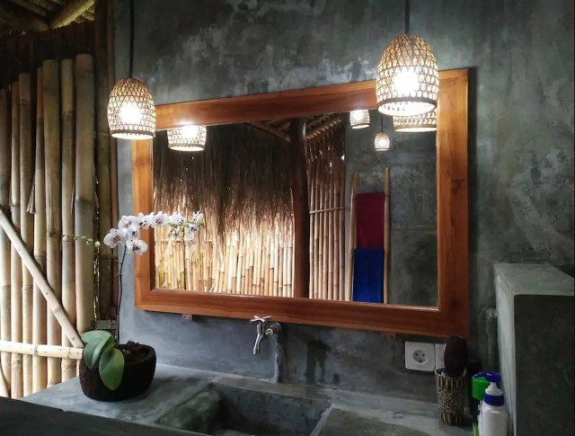 บ้านกระท่อมปลายนา วัสดุจากธรรมชาติ ตกแต่งงานไม้ ผสมผสานปูนเปลือย