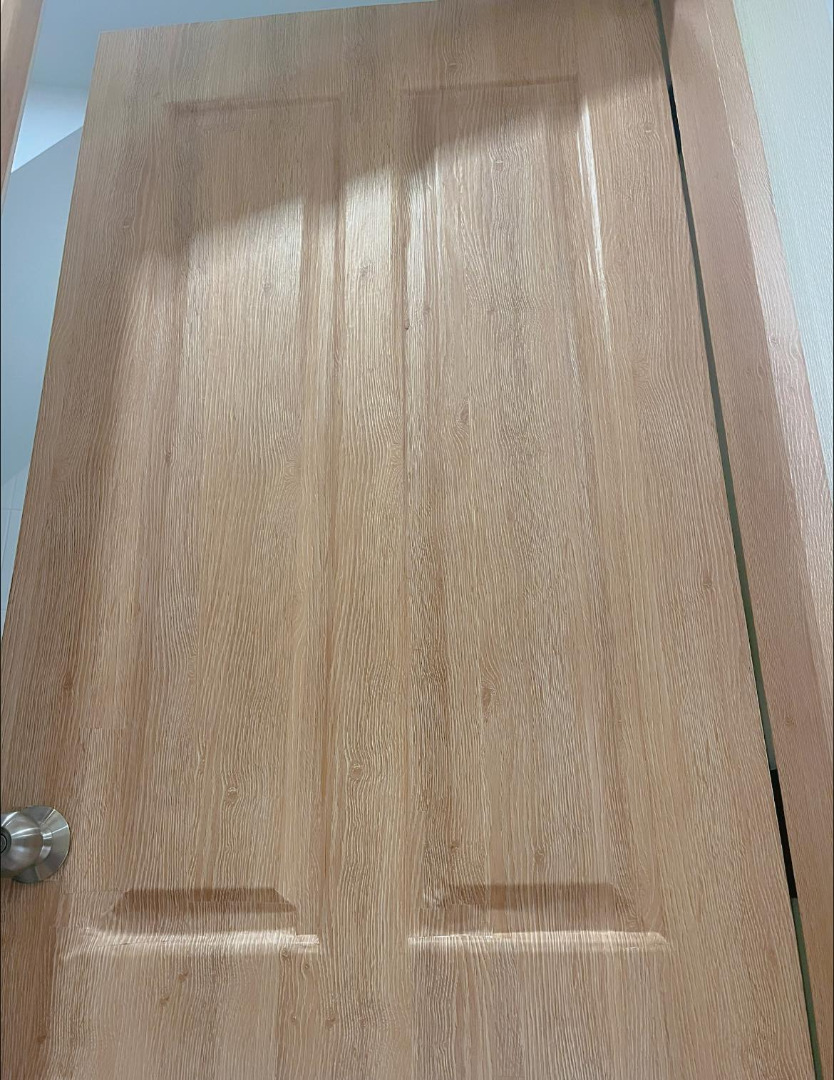 DIY ทำลวดลายไม้ให้ประตู PVC ตกแต่งให้เข้าธีมมินิมอล มูจิ ด้วยงบ 577 บาท